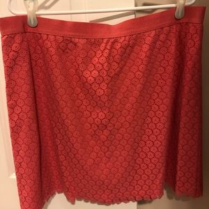 Loft lace mini skirt in strawberry daiquiri color!